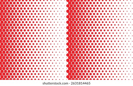 abstract simple red halftone dot pattern can be used background.