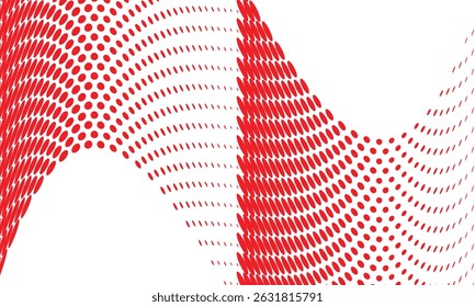 abstract simple red halftone dot flag pattern art can be used background.