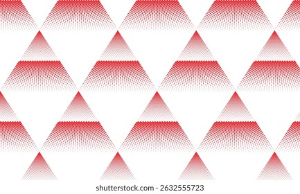 El patrón de repetición triangular de punto rojo de semitono simple abstracto se puede usar como fondo.
