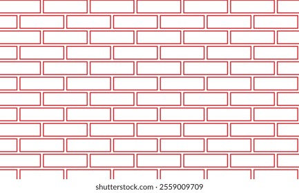 abstract simple red outline brick pattern can be used background.