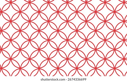 abstract simple red outline flower pattern for banner poster background.