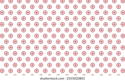 abstract simple red plus on circle pattern can be used background.