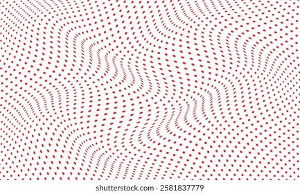 abstract simple red polka dot wave pattern can be used background.