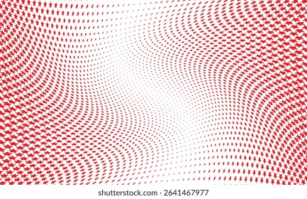 abstract simple red star halftone twist pattern can be used background.