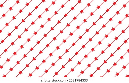 abstract simple red thin line with star pattern can be used background.