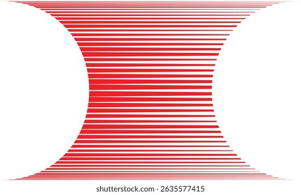 abstract simple red thin to thick bulge line pattern can be used background.