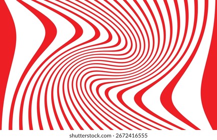 vetor de padrão de linha de torção vermelho simples abstrato adequado para o fundo.