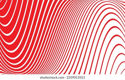 abstract simple red wave line pattern can be used background.