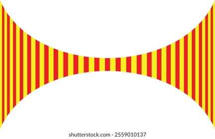abstract simple red yellow bulge line pattern art can be used background.