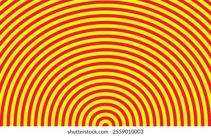 abstract simple red yellow circle line pattern can be used background.
