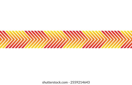 abstract simple red yellow gradient arrow line design can be used background.