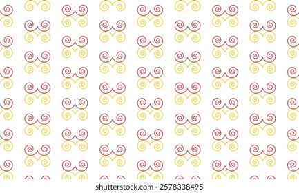 abstract simple red yellow spiral line pattern suitable for background.