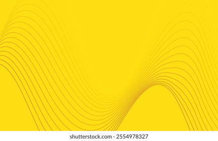 abstract simple red yellow wave lines design on yellow can be used background.