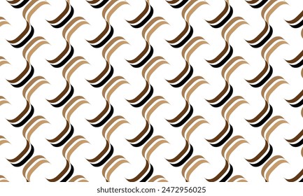 abstract simple repeatable black brown bracket pattern.