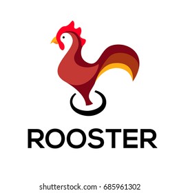 abstract simple rooster icon, symbol, logo design inspiration