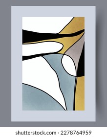 Abstract simple scandinavian sample wall art print. Contemporary decorative background with sample. Wall artwork for interior design. Printable minimal abstract simple poster.