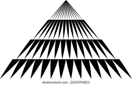 abstract simple seamless black triangle line pattern art can be used background.