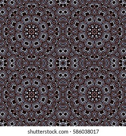 Abstract simple seamless pattern for design in grey, black and violet colors. Vector geometric background of triangles. Round texture for textile, clown, carpeting, warp, clothes