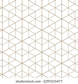 abstract simple seamless repeat sacred geometric gold pattern.