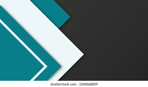 Abstract Simple Shape With Blue, White and Black Color Background with Papercut Style for Wallpaper