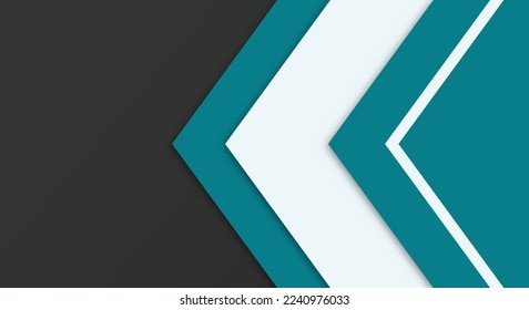 Abstract Simple Shape With Blue, White and Black Color Background with Papercut Style for Wallpaper