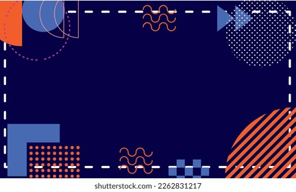 Abstract simple shape fluid shapes memphis style background