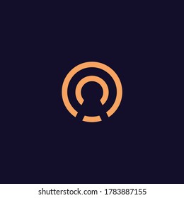 Abstract simple shape logo icon design
