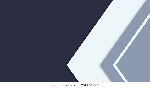 Abstract Simple Shape With Navy, White and Grey Color Background with Papercut Style for Wallpaper