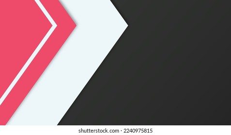 Abstract Simple Shape With Pink, White and Black Color Background with Papercut Style for Wallpaper