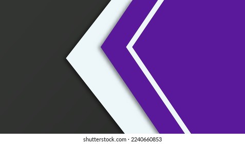 Abstract Simple Shape With Purple, White and Black Color Background with Papercut Style for Wallpaper