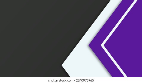 Abstract Simple Shape With Purple, White and Black Color Background with Papercut Style for Wallpaper
