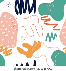 Abstract simple shape seamless pattern background. Vector illustration EPS10