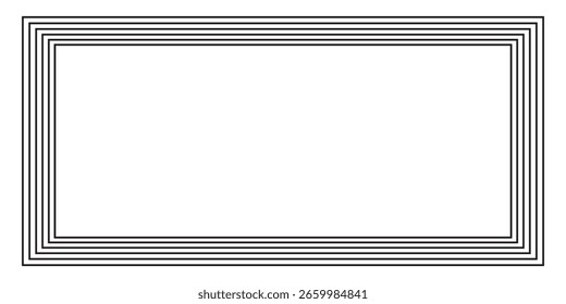 quadro de linha de retângulo simples e abstrato, para plano de fundo.