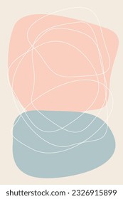 Abstract Simple Soft Colored Minimalist Doodle Pastel Pattern background