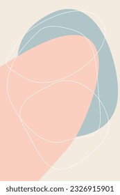 Abstract Simple Soft Colored Minimalist Doodle Pastel Pattern background