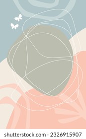 Abstract Simple Soft Colored Minimalist Doodle Pastel Pattern background