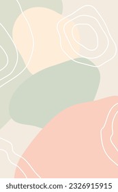 Abstract Simple Soft Colored Minimalist Doodle Pastel Pattern background