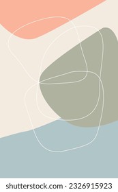 Abstract Simple Soft Colored Minimalist Doodle Pastel Pattern background