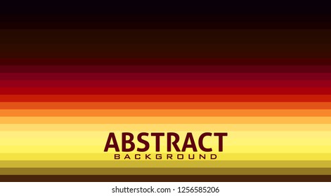 Abstract simple striped background in brown, red and yellow colors. Vector graphic pattern