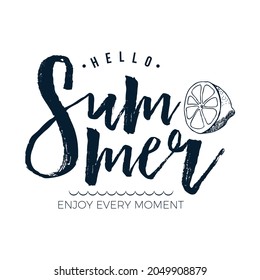 Abstract simple summer logo design template