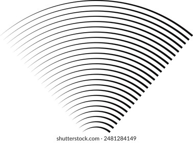 abstract simple thin to thick curve line pattern art.