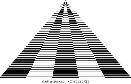 abstract simple thin to thick triangle arc line pattern can be used background.