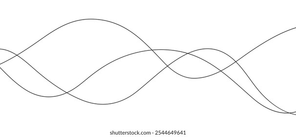 abstrato simples de três linhas de curva.