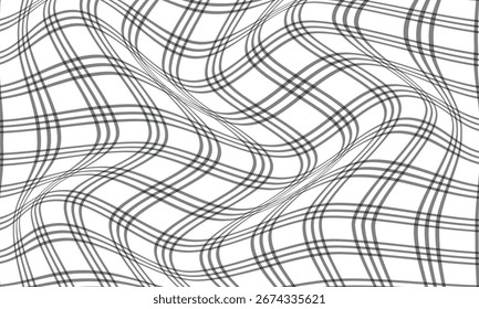 Patrón de onda a cuadros de tres líneas simple abstracto para fondo de póster de Anuncio.