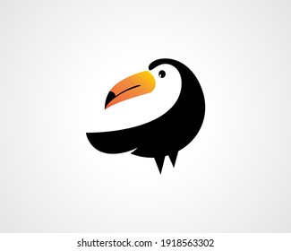 Abstract simple toucan bird logo icon symbol design illustration inspiration