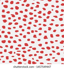 Abstract, simple, trendy hand drawn polka dot seamless
pattern / Big and small messy dots. / Vector modern romantic design  stylish textures