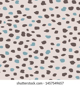 Abstract, simple, trendy hand drawn polka dot seamless
pattern / Big and small messy dots. / Vector modern romantic design  stylish textures