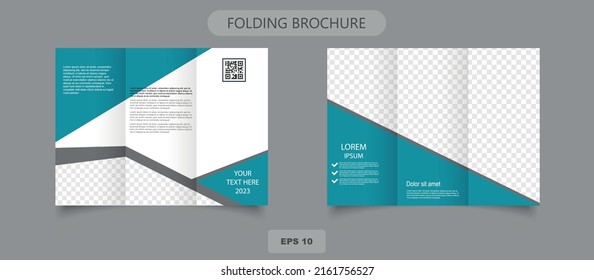 Abstract simple tri fold brochure. Flyer for printing.