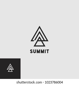 Abstract Simple Triangle Line Logo Sign Symbol Icon