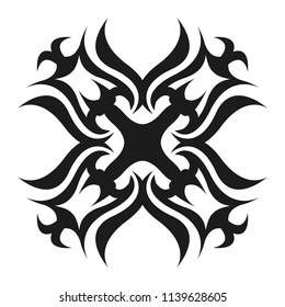 Abstract simple tribal sign. Graphic tattoo design.